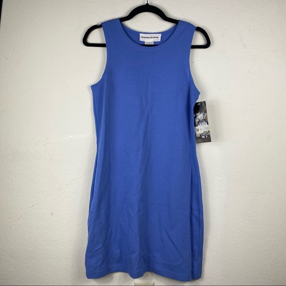 ANDREA JOVINE | Small Casual Blue Tank Mini Dress - Picture 2 of 8